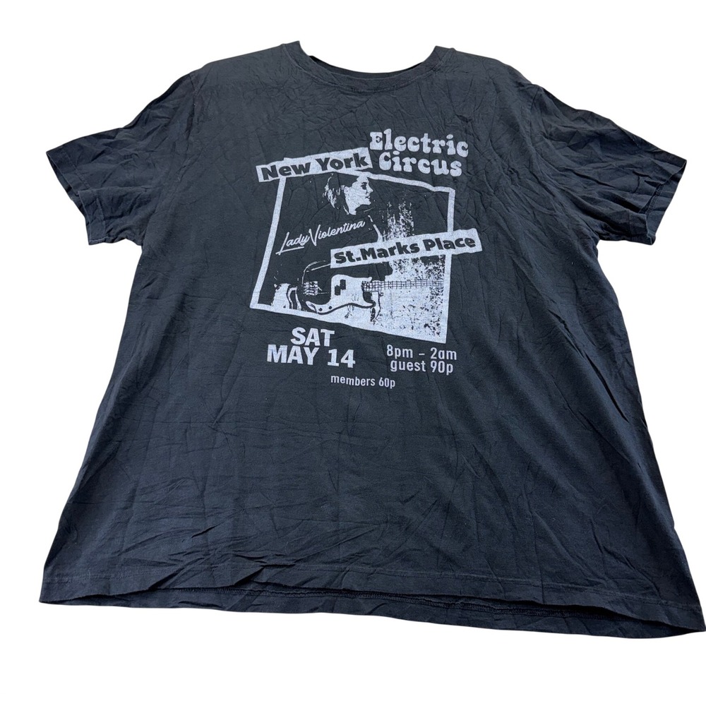 John Galt T Shirt Womens One Size Black Electric Circus New York Vintage Graphic